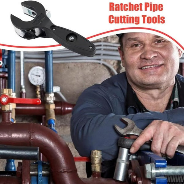 💥 Hot Sale 🔥 Ratchet-type Pipe Cutter, One-hand Fast Pipe Cutting Tool