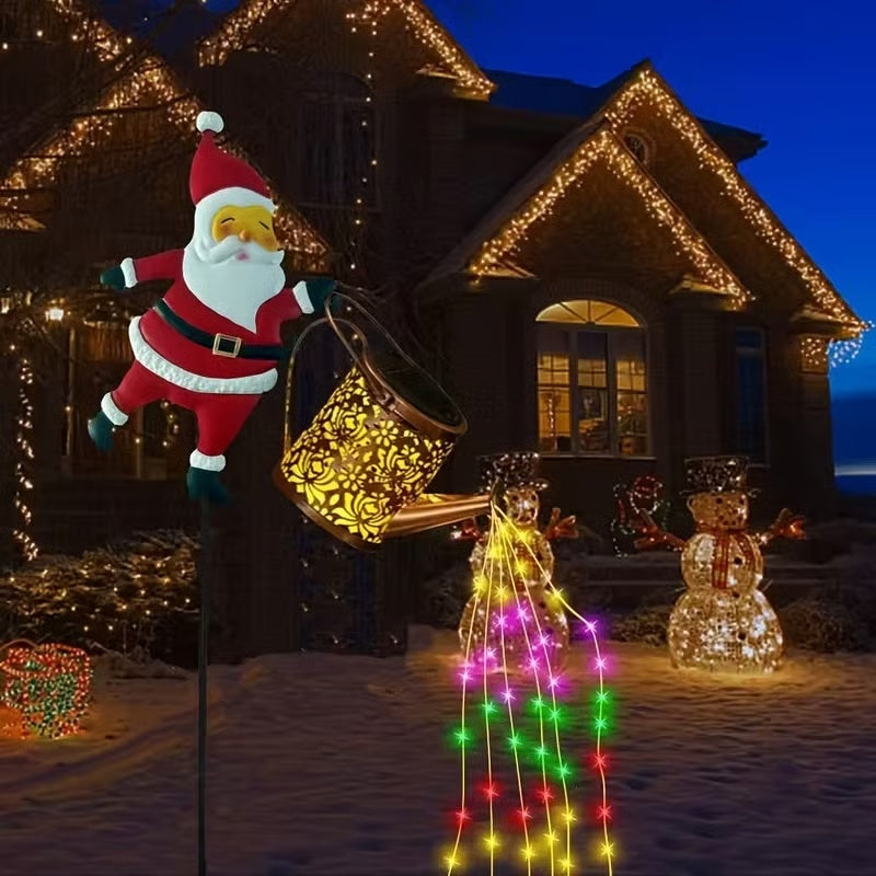 🎅 Holiday Special ✨ Christmas Claus Solar Kettle Lights