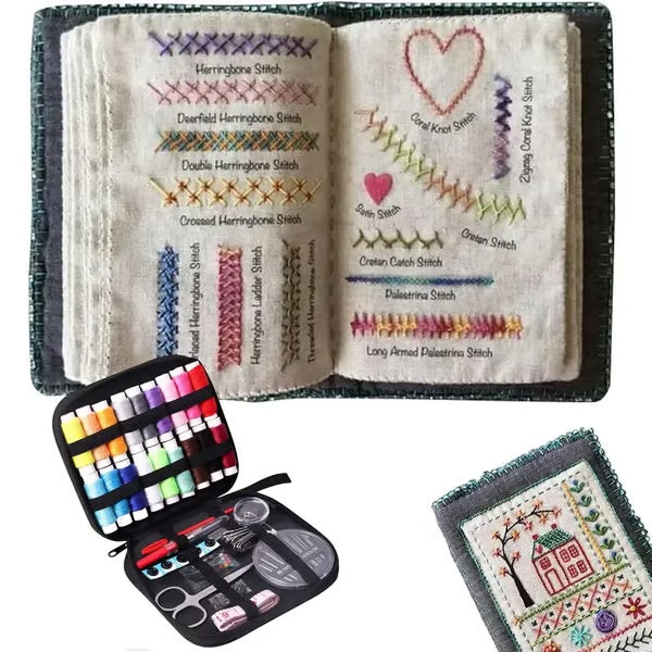 🔥LAST DAY SALE 50% OFF 🌈Beginner-Friendly💕 Embroidery Stitch Book