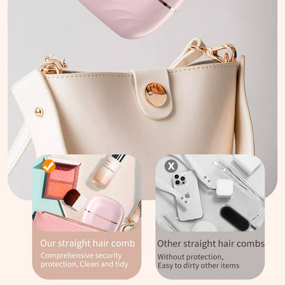 💥 Hot Sale 🌟 Mini cordless hair straightener with a copper heating plate for smooth styling