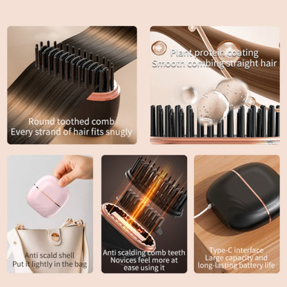💥 Hot Sale 🌟 Mini cordless hair straightener with a copper heating plate for smooth styling