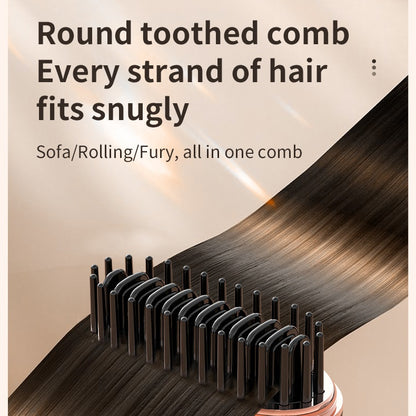 💥 Hot Sale 🌟 Mini cordless hair straightener with a copper heating plate for smooth styling