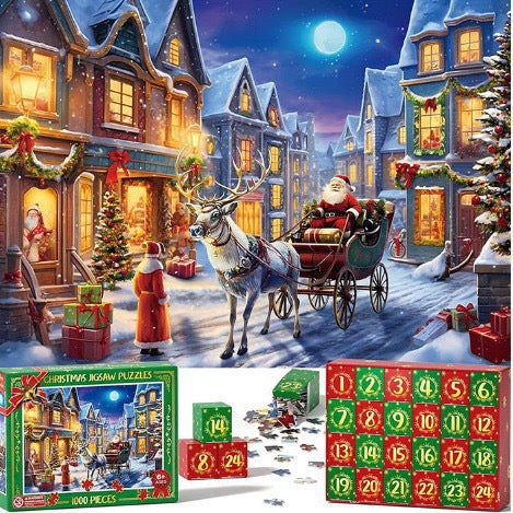 💥 The Best Gift 🎁 Christmas Advent Calendar Jigsaw Puzzle ✈️ Free shipping 🚀