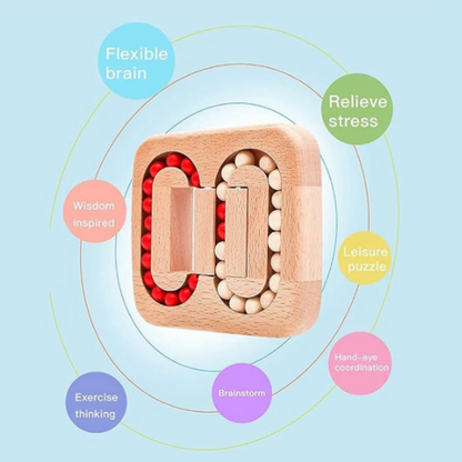 💥 The Best Gift 🎁 Rotating Magic Bean Fingertip Toy Wood Puzzles