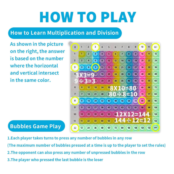 ⏰ Super Discount 🎉 Press Bubble Math Sensory Toy