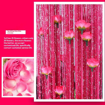 ⏰ Today's Specials ✨ Rose Flower Door Curtain Partition Line
