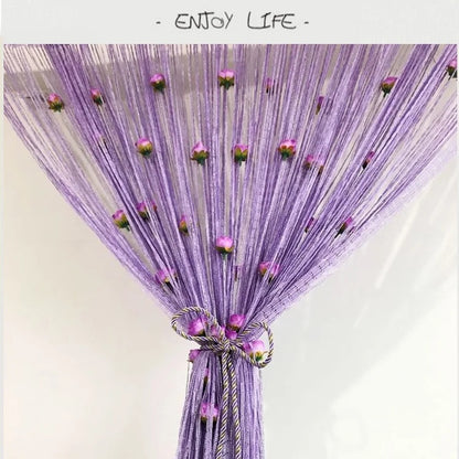 ⏰ Today's Specials ✨ Rose Flower Door Curtain Partition Line