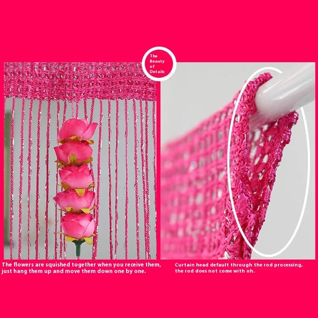 ⏰ Today's Specials ✨ Rose Flower Door Curtain Partition Line