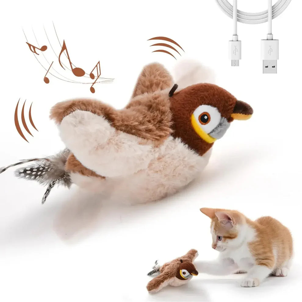 💥 Hot Sale 🐦 Interactive Flapping Bird Cat Toy