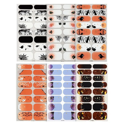 🎃 New Halloween Glow-in-the-Dark Nail Art Stickers 🕷️