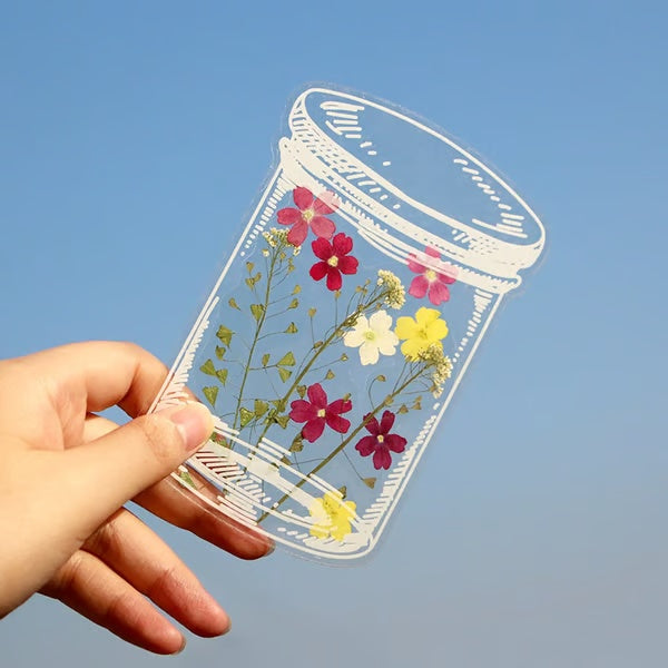🌼 20pcs Transparent Dried Flower Bookmarks-DIY Gifts Bookmarks 🌸