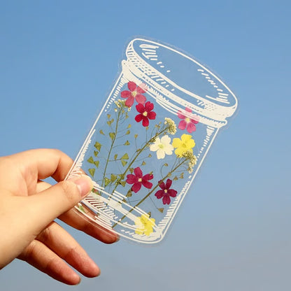 🌼 20pcs Transparent Dried Flower Bookmarks-DIY Gifts Bookmarks 🌸