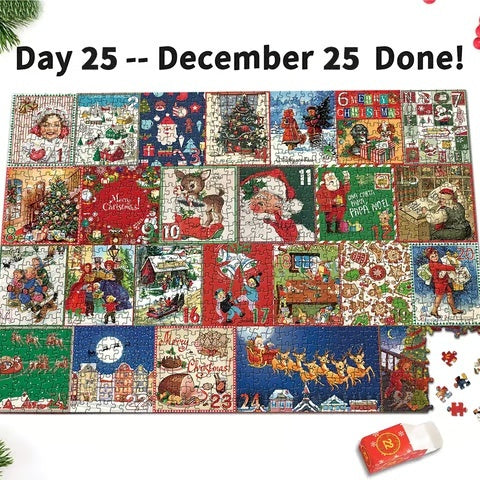 💥 The Best Gift 🎁 Christmas Advent Calendar Jigsaw Puzzle ✈️ Free shipping 🚀