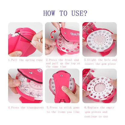 ⏰ Today's Specials ✨ Glitter Diamond Styling Tools Hair Accessories Gem Styling Set, Hair Styling Accessories Without Heat