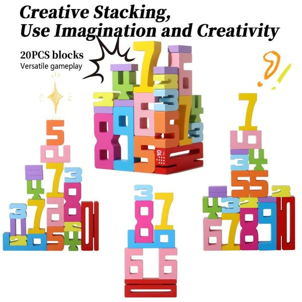 💥 New for 2025 🎁 Wooden number blocks