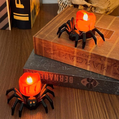 Creepy Spider - Flameless Flickering Candle Light