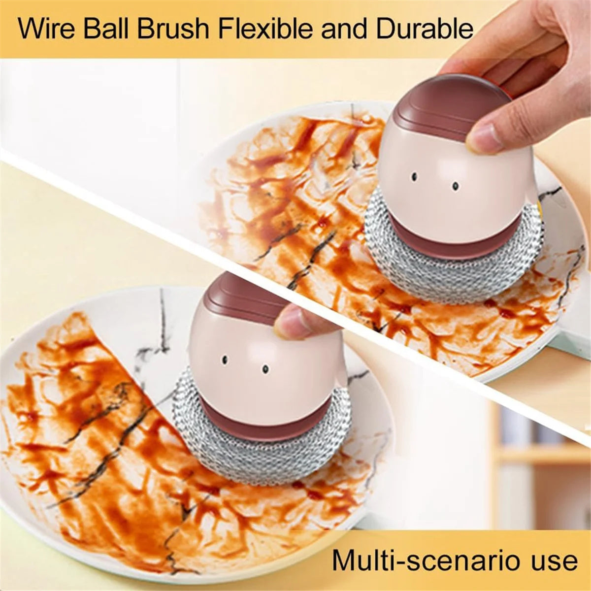 ⏰ Super Discount 🌟  Automatic liquid filling dishwashing brush
