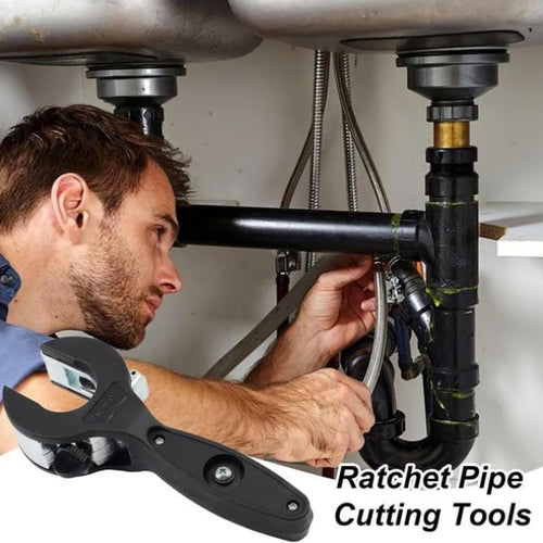 💥 Hot Sale 🔥 Ratchet-type Pipe Cutter, One-hand Fast Pipe Cutting Tool